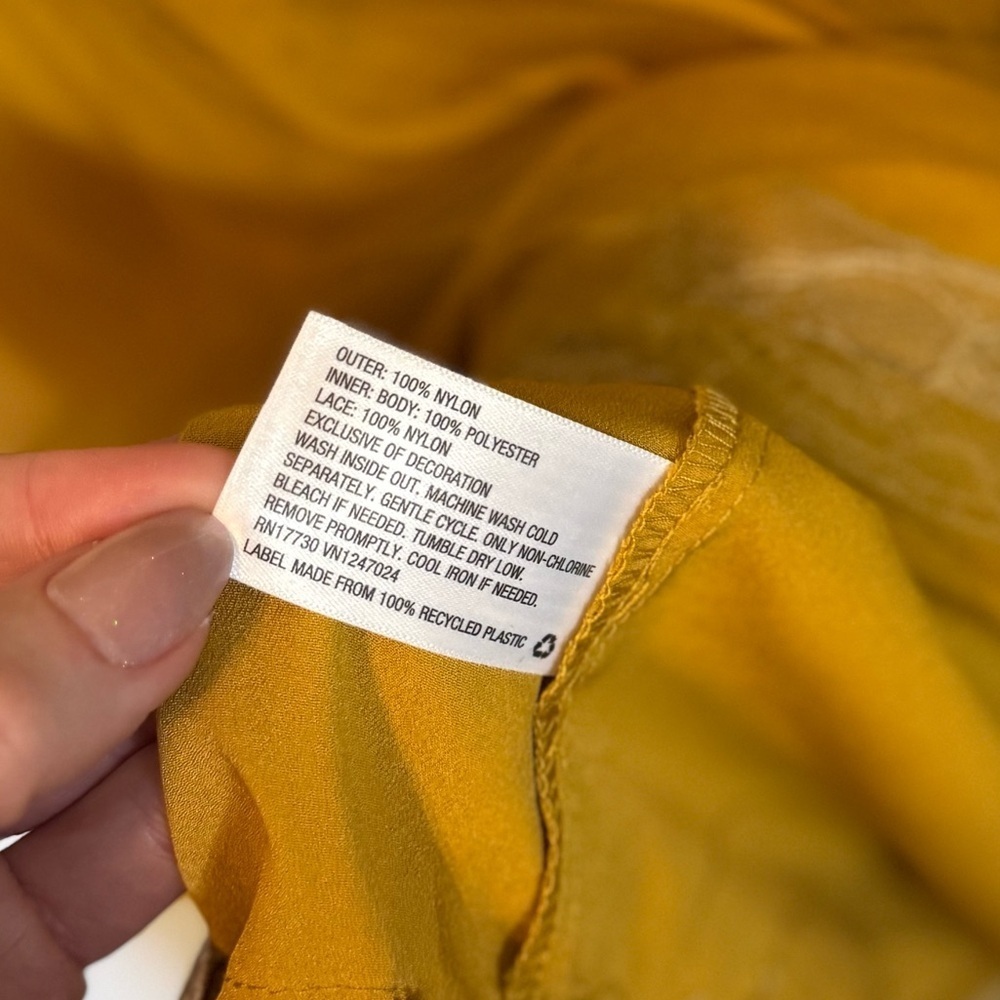 RODARTE x Target Yellow Tulle Lace Mini Slip Dress with Bow Detail- Size XS - Picture 4 of 12